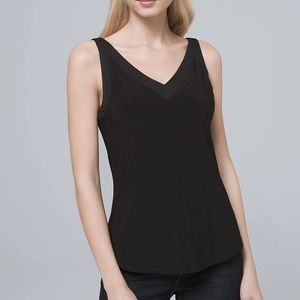 WHBM Sheer Insert Tank xxs